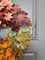 24" Fall Wreath for Front Door, Colorful Faux Maple Leaves Wreath with Burlap Bow